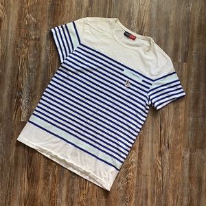 Blue & White Striped Tee